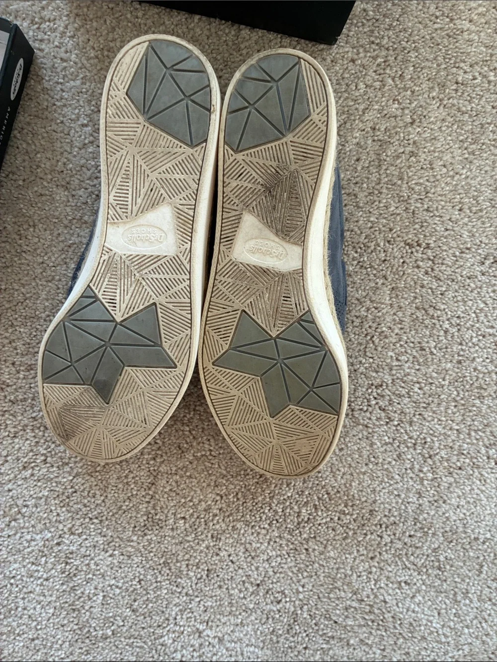 Dr. Scholl's woman’s Slip-On Perforated Espadrilles - denim blue with jute trim